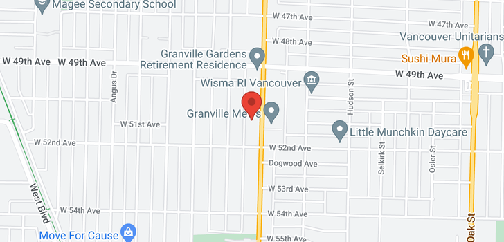 map of 6709 GRANVILLE STREET